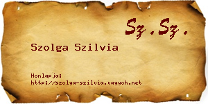 Szolga Szilvia névjegykártya